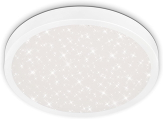 Briloner LED Deckenleuchte Runa Ø 38 cm, Metallrahmen weiß, Sternencover