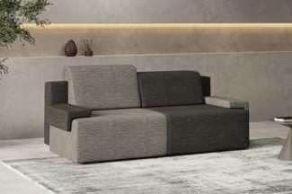 MOEBLO Schlafsofa HOOK, Modernes Design mit Schlaffunktion und Bettkasten, Schlafcouch Sofa Couch für Wohnzimmer Schlafsofa Federkern Sofagarnitur Polstersofa, -(BxHxT):200x88x98 cm