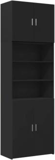 Highboard Schwarz 80x42,5x249 cm Holzwerkstoff 3281358