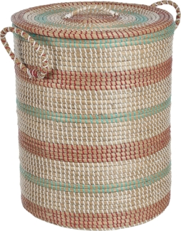 Aufbewahrungskorb mit Deckel Seegras naturfarben 50 cm SADEC