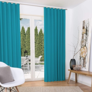 Beautissu Vorhang Amelie Luna, 2er Set Kräuselband Thermogardine 140x245cm