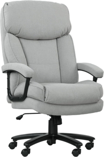 HOMCOM Bürostuhl Ergonomisch Schreibtischstuhl mit Wippfunktion, Leinenoptik (PC Stuhl, 1 St), Bis 200 kg belastbar