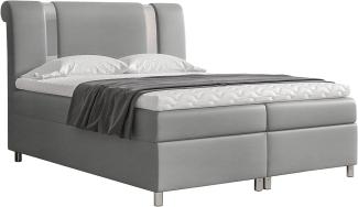 99rooms Asuncion Boxspringbett Kunstleder SOFT Grau 200x200 cm