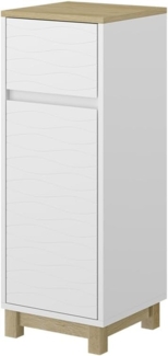 Midischrank Livia Weiß 30 x 80 cm mit Schublade Vicco