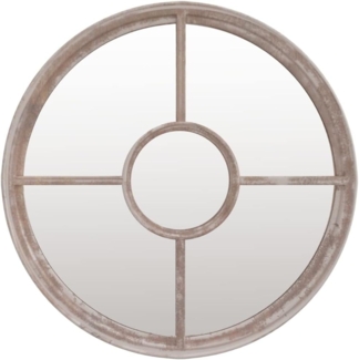 vidaXL Spiegel Sandfarben 40x4 cm Eisen Rund für den Innenbereich 3093527