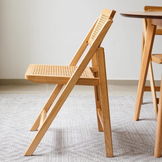 LIM HOME Klappstuhl TB000 (Packung, 1 St), Gestell aus Massiveholz FSC®, Sitzfläche aus Rattan