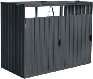 HOME DELUXE Mülltonnenbox zweitürig CUBO - 2x 240L