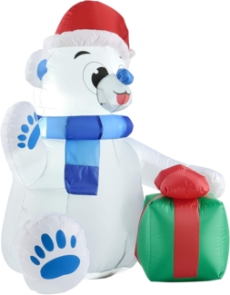 Polarbär 120 cm LED Aufblasbar für Innen und Außenbereich en. casa