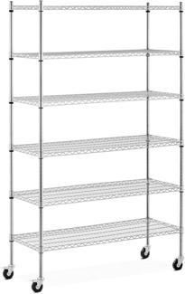 Royal Catering Standregal Metallregal Gitterregal Steckregal Küchenwagen 4 Rollen 90 kg Haushalt, verschiedene Größen