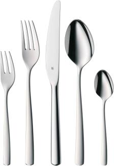 WMF Boston Besteck Set 12 Personen, Essbesteck 60 teilig, Monobloc-Messer, Cromargan Edelstahl poliert, glänzend, spülmaschinenfest