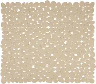 MSV Duschmatte KIESELSTEIN, mit Saugnäpfen, rutschfest, pflegeleicht, PVC, Dusch- und Wanneneinlage, PVC, attraktive Kieselstein-Optik, in vielen bunten Farben erhältlich