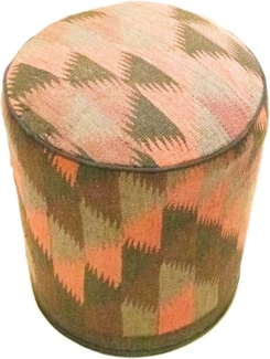 Sonderform,XS / 80 cm Ø Rund & kleiner,Mehrfarbig,Patchwork,Schurwolle,Afghanistan