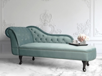 Beliani 'Nimes' Chaiselongue, Mintgrün, Samt, 79 x 65 x 169 cm, Links