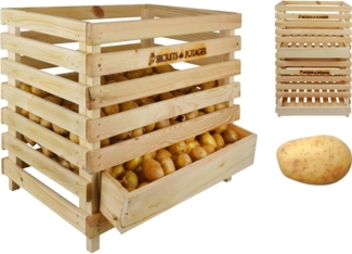 Kartoffelkiste aus Holz, Gemüsekiste, Gemüsehorde