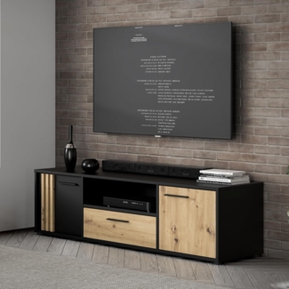 CARDIGAN TV-Unterschrank, Dekor M624 Black (Z12), Artisan Oak (D/78)