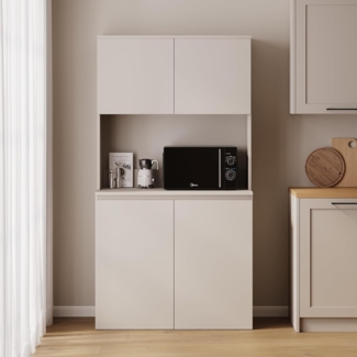 Platan Room Küchenbuffet Küchenschrank Buffetschrank ESTER Sideboard mit Arbeitsplatte 100x50 cm Küchenvitrine Küchenschrank