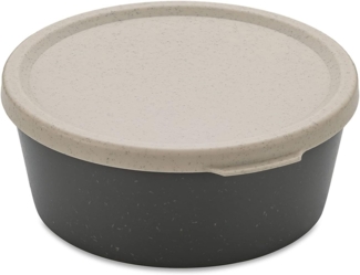 Koziol Schale Connect Bowl Mit Deckel, Schüssel, Kunststoff-Holz-Mix, Nature Ash Grey, 890 ml, 7271701
