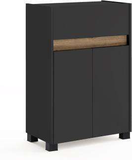 Schildmeyer Midischrank, Holzwerkstoff, anthrazit, 56,9 x 33 x 84,8 cm