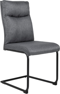 riess-ambiente Freischwinger COMFORT grau, Esszimmer · Webstoff · Metall · Modern Design