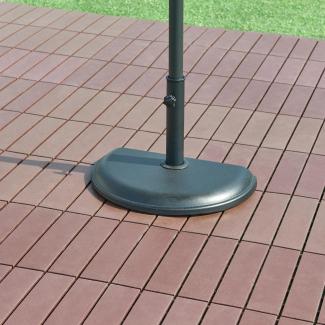 Sonnenschirmständer Bisenti Beton 45x29x4,5cm Schwarz 10 kg [casa. pro]