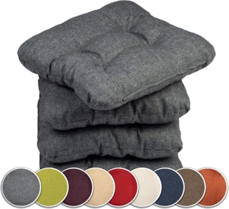 sunnypillow Stuhlkissen 4er Set Stuhlkissen 45x45 cm Bequeme 8cm, Polsterauflage Auflage für Stühle / Bänke