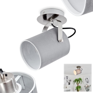Puelches Wandleuchte Nickel-Matt, Schwarz, 1-flammig