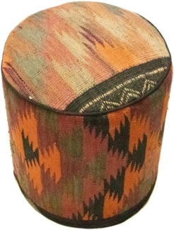 Sonderform,XS / 80 cm Ø Rund & kleiner,Mehrfarbig,Patchwork,Schurwolle,Afghanistan