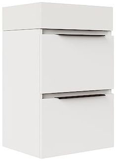 Baikal Badezimmermöbel-Set, 45 cm, inkl. Schrank mit Waschbecken, Melamin, 16 mm, montiertes Waschbecken.