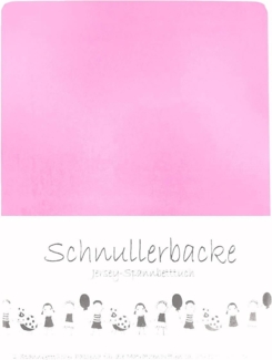 2er Set Baby Jersey Spannbetttuch Schnullerbacke 60/120x70/140 cm blütenrosa