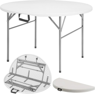 Floordirekt- Gartentisch Klappbar Kunststoff 120x74 cm - Buffettisch mit Tragegriff - Klapptisch für Garten Terrasse und Balkon - Campingtisch 6 Personen (Shiga)