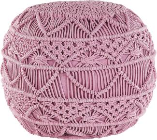 Pouf rosa ⌀ 40 cm KAYSERI