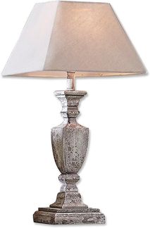 Mirabeau Tischleuchte Tischlampe Gorham weiß/antikgrau