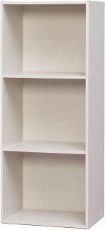 Iris Ohyama, Schrank, 3 Büroregale, Bücherregal, stabil, große Kapazität, multifunktional, massiv, Schlafzimmer, Wohnzimmer – Office Basic Rack - CX-3FN – Eiche weiß