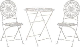 Bistro Set Metall Weiß SCAFA