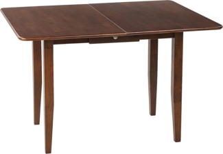 Ausziehbarer Esstisch MASELA 90 120 cm 60 cm Holz Dunkler Holzfarbton