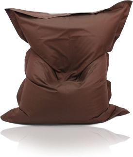 Kinzler S-10137/43 XXL Riesensitzsack, 140x180 cm, neue Styroporkügelchen, Sitzsack Outdoor Indoor, in vielen verschiedenen Farben, mit Innensack, dunkelbraun