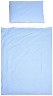 2-teiliges Baby Kinder Bettbezug 150x120 cm mit Kopfkissenbezug - Blau