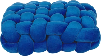 Dekokissen Ohne Muster SIRALI Samtstoff 30 x 30 cm Blau