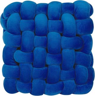 Dekokissen Ohne Muster SIRALI Samtstoff 30 x 30 cm Blau