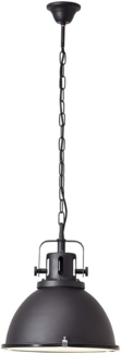 BRILLIANT Lampe Jesper Pendelleuchte 38cm Glas schwarz | 1x A60, E27, 60W, geeignet für Normallampen (nicht enthalten) | Kette ist kürzbar