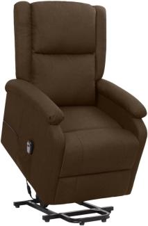 vidaXL Sessel mit Aufstehhilfe Dunkelbraun Stoff [329704]