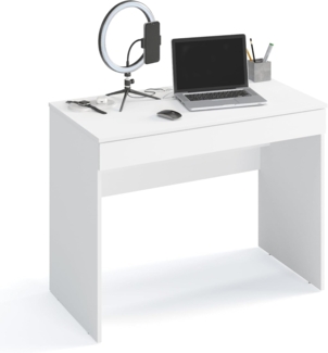 KOMTO Schreibtisch Milan mit 1 Schublade Bürotisch Computertisch Klein Arbeitstisch, Büro PC-Tisch Kinderschreibtisch mit Stauraum 100 x 53 x 76 cm