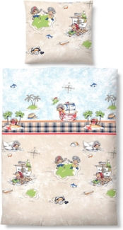 Biberna Linon Kinderbettwäsche 100x135/40x60 cm