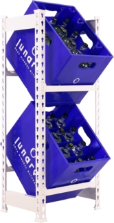 Simonrack Getränkekistenregal, 4 Kästen, Flaschenregal, Getränkekistenhalter, Kistenregal, Antracite - Simonbottle