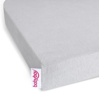 babybay Jersey Spannbetttuch Deluxe passend für Modell Boxspring XXL, zartgrau