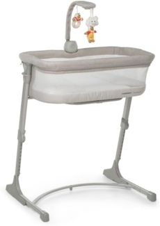 Foppapedretti iNanna, höhenverstellbare Beistellbettchen für Kinder von der Geburt bis zu 6 Monaten (bis zu 9 kg), Grau