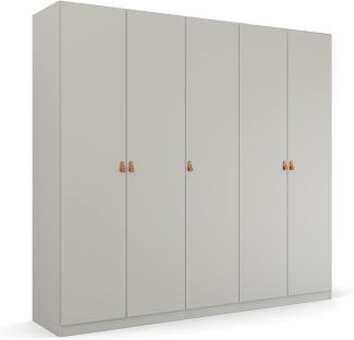 Kleiderschrank Drehtürenschrank Quadra-Spin | 5-türig | seidengrau | 226x210 | Griff Homey