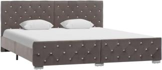 vidaXL Bettgestell Grau Samt 180x200 cm 286834