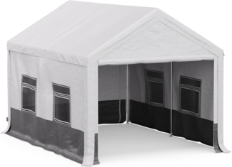 Blumfeldt Partyzelt - 4x3 m, Festzelt mit Seitenwänden, Wetterfestes Gewebe, Stabiles Stahlrahmen, Einfache Montage, Ideal für Outdoor-Partys, BBQs & Gartenpavillon