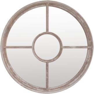 vidaXL Spiegel Sandfarben 60x4 cm Eisen Rund für den Innenbereich 3093529